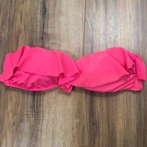 Victoria secret ruffed hot pink bathing suit top